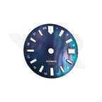 GMT Blue Pearl MOP Dial for Seiko NH34 Mod: Silver GS Diver Indices