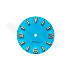 Explorer-Zifferblatt für Seiko Mod: Mattes Tiffany-Blau mit silbernen 369 Indizes