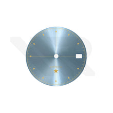 Cargar imagen en el visor de la galería, Simplicity Sunburst Dial for Seiko Mod: Icy Blue with Gold Printing
