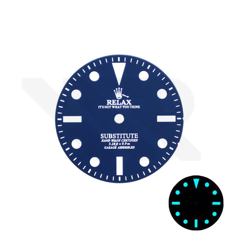 Retro Style Relax Dial for Seiko Mod: Matte Navy No Date