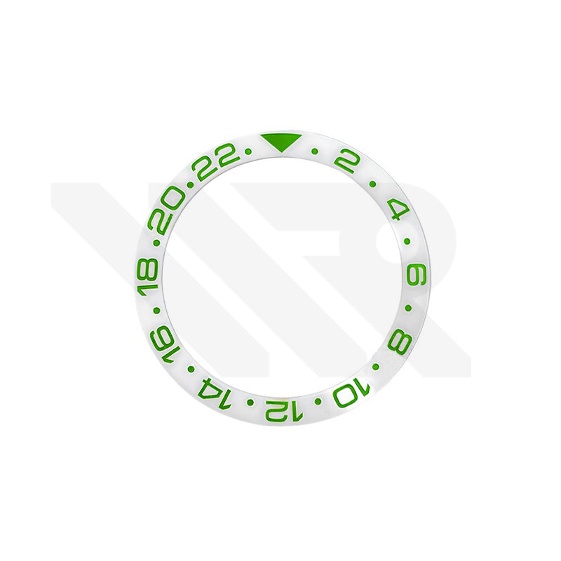 GMT-24 Ceramic Sloped Bezel Insert for SKX/SRPD - White/Green