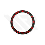 Keramik-Lünetteneinsatz mit Carbon-Grain-Optik für SKX007 / SKX009 / SRPD – Schwarz/Rot