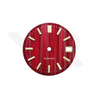 Cotes de Geneve Style Dial for Seiko Mod - Red GS Style Gold Indices