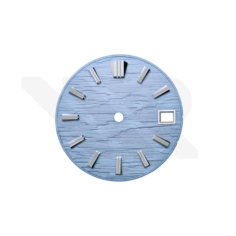 GS White Birch Style Glacier Blue Dial for Seiko Mod: Silver GS Style Indices