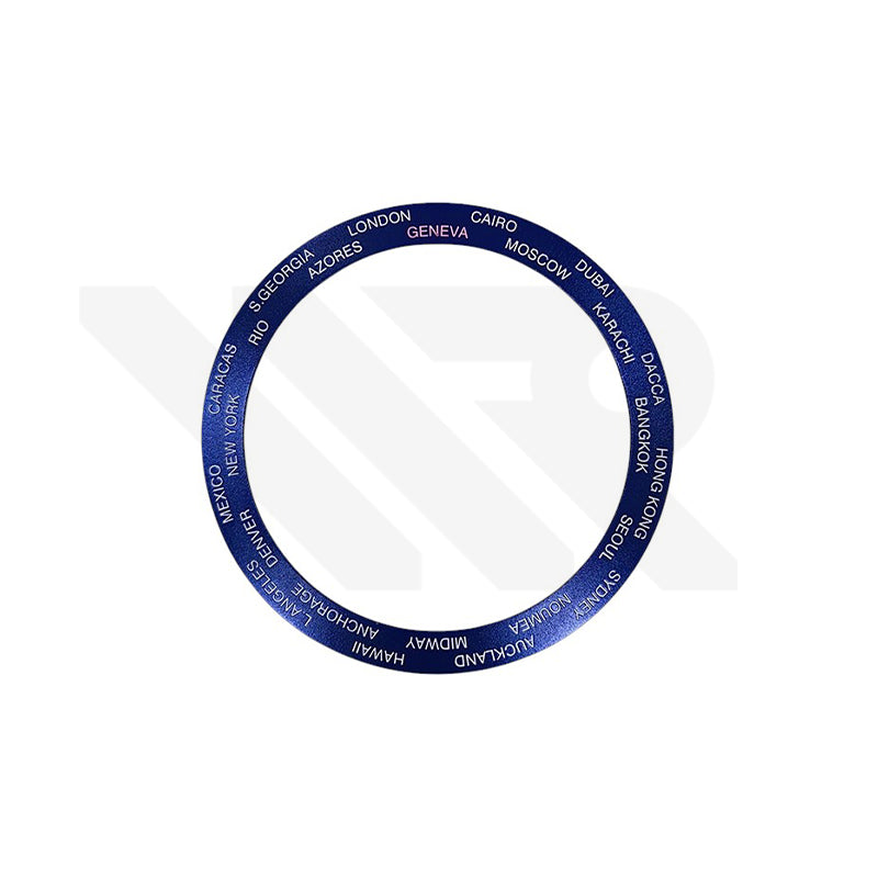 World Time Aluminium Sloped Bezel Insert for SKX007 /SRPD - Navy