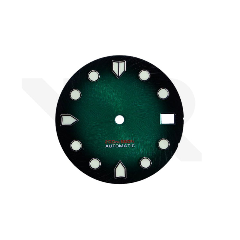 Gradient Finish Diver Dial for Seiko Mod: Green Fume