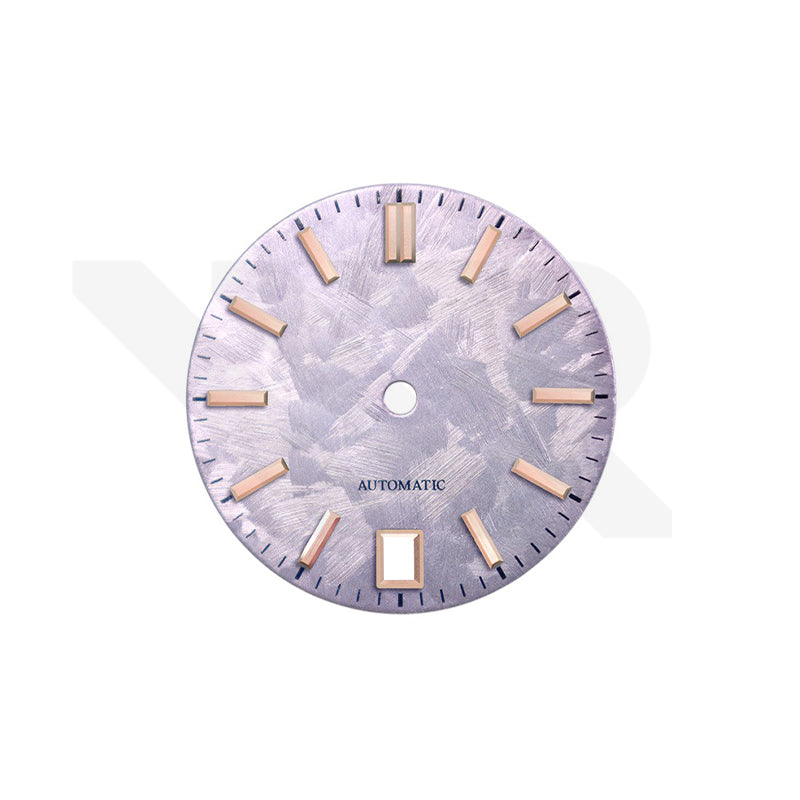 GS Shunbun Style Lavender Rose Dial for Seiko Mod: Rose Gold GS Style Indices with 6h Date Window