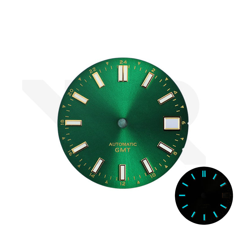 GMT NH34 Sunburst Dial for Seiko Mod: Green