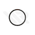 Aluminium Black Bezel Insert Compatible with Omega Speedmaster: Silver / Orange