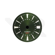 Load image into Gallery viewer, Stick Indices GMT NH34 Sunburst Dial for Seiko Mod: Olive Green
