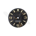 Goldfolien-Zifferblatt aus Kohlefaser für Seiko Mod - Explorer-Stil, goldene Indizes