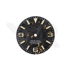 Goldfolien-Zifferblatt aus Kohlefaser für Seiko Mod - Explorer-Stil, goldene Indizes