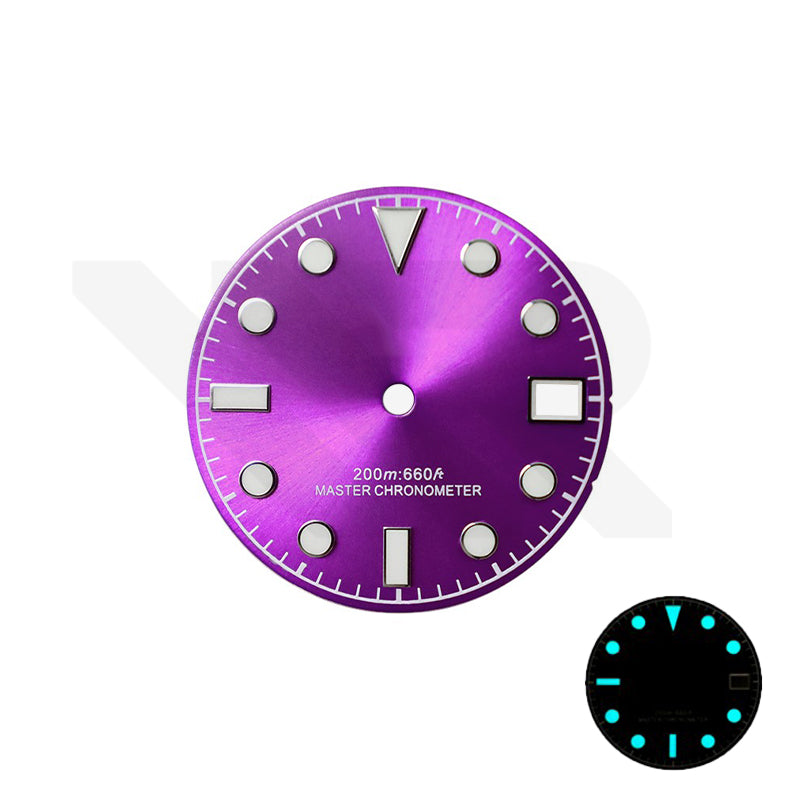 Blackbay Style Diver Dial for Seiko Mod: Sunburst Purple