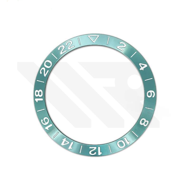GMT Aluminium Sloped Bezel Insert for SKX/SRPD Seiko Mod - Lake Green