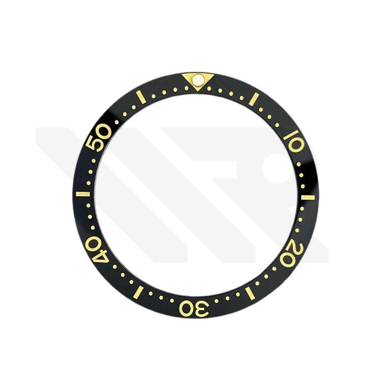 Ceramic Flat Bezel Inserts for SKX013 / SKX015 - Black/Gold
