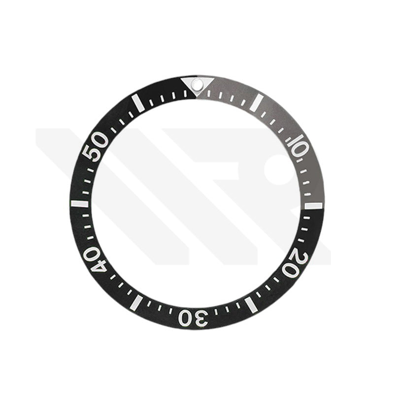 Ceramic Sloped Diver Bezel Insert for SKX / SRPD Seiko Mod: Black/Gray