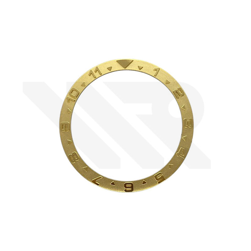 YM Style Dual Time Ceramic Flat Bezel Insert for SKX/SRPD: Gold