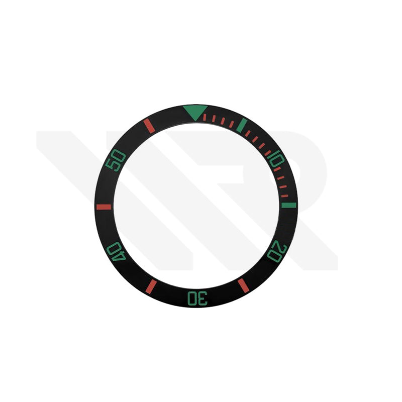 SUB Style Ceramic Sloped Bezel Insert for SKX/SRPD: Black/Green/Red