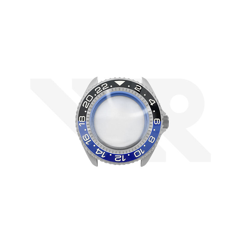 Sandblasted Silver SKX 3 O'clock Case Set for Seiko Mod: Batman GMT Master Style