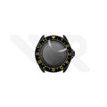 Sandblasted Black SKX 3 O'clock Case Set for Seiko Mod: Black Yellow Dual Time GMT Style