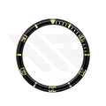 Resin Flat Bezel Insert for SKX/SRPD Seiko Mod: Black-Gold