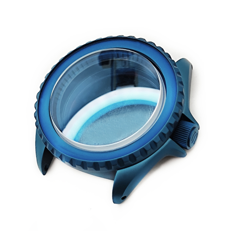 SKX Sandblasted Case Set for Seiko Mod: Blue (3 o'clock)