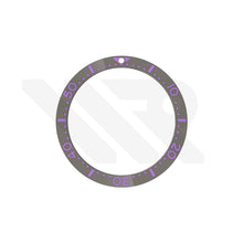 Afbeelding in Gallery-weergave laden, Seiko Style Diver Ceramic Flat Bezel Insert for SKX / SRPD - Gray-Purple
