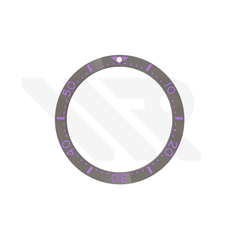 Seiko Style Diver Ceramic Flat Bezel Insert for SKX / SRPD - Gray-Purple