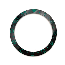 Load image into Gallery viewer, Dual Time Ceramic Bezel Insert for SKX/SRPD - Black/Green
