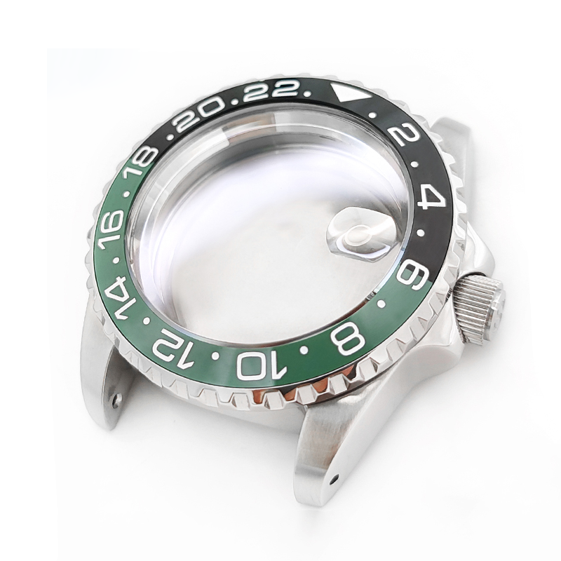 GMT Oyster Style Brushed Case Set for Seiko SKX / SRPD Mod: Silver