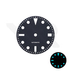 Retro Sub Diver Dial for Seiko Mod: Matte Black with Date