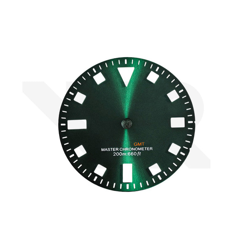 Pelagos Date GMT Thick Lume Indices Dial for NH34 Seiko Mod: Sunburst Green