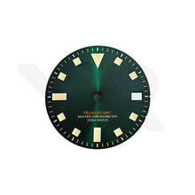 Load image into Gallery viewer, Pelagos Date GMT Thick Lume Indices Dial for Seiko NH34 Mod: Sunburst Green
