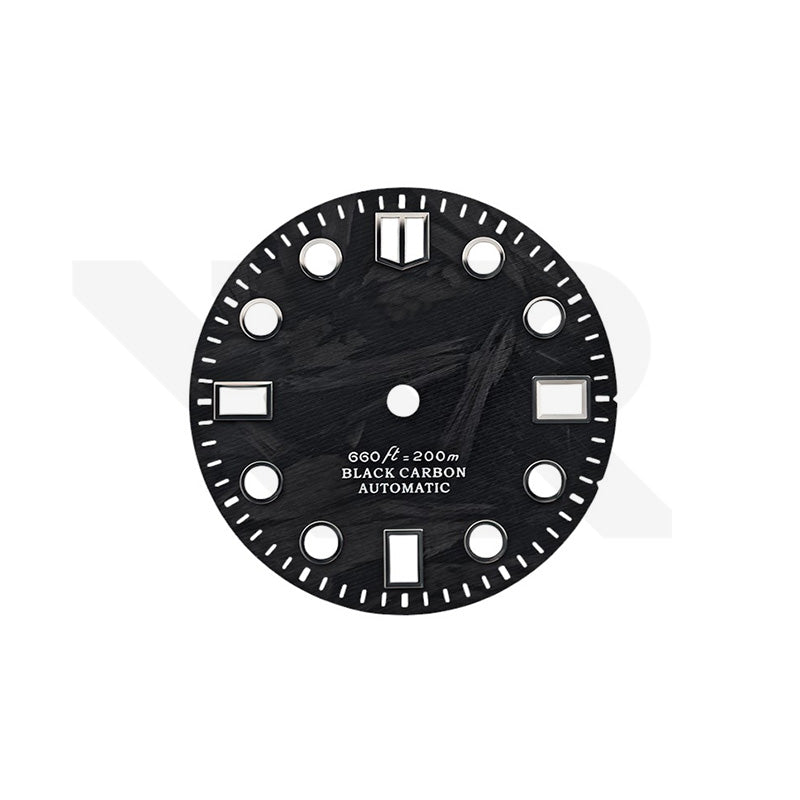 Carbon Fiber Dial for Seiko NH34 GMT Mod - Marine Master Style