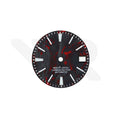Zifferblatt aus Kohlefaser für Seiko Mod - Silberne arabische Indizes