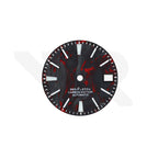 Zifferblatt aus Kohlefaser für Seiko Mod - Silberne arabische Indizes