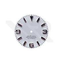 Lade das Bild in den Galerie-Viewer, Field Watch Dial for Seiko Mod: Matte White with Silver 369 Black Luminous Indices
