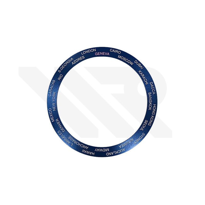 World Time Aluminium Sloped Bezel Insert for SKX007 /SRPD - Blue