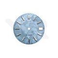 GS Shunbun Style Icy Blue Dial for Seiko Mod: Silver GS Style Indices
