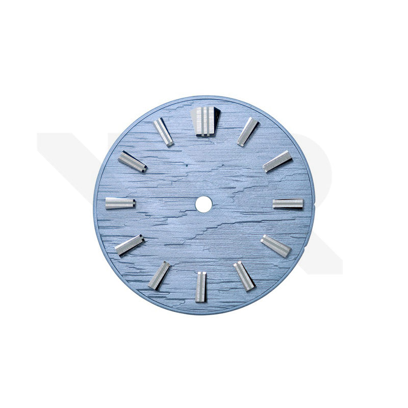 GS White Birch Style Glacier Blue No Date Dial for Seiko Mod: Silver GS Style Indices