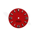 Field Watch Dial for Seiko Mod: Matte Red with Silver 369 Indices