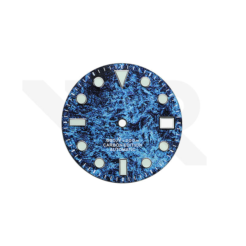 Multicolor Carbon Fiber Dial for Seiko Mod : Electric Blue