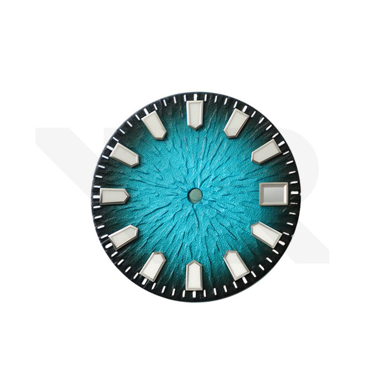 Ruptured Textured Dial for Seiko Mod: Glacier Blue