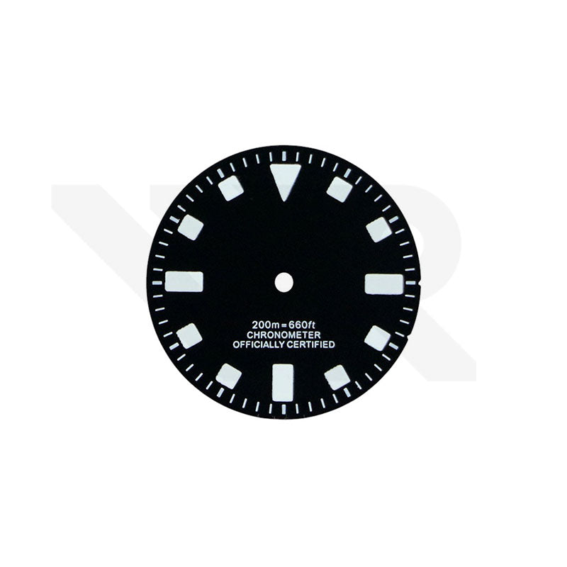 Pelagos No-Date Thick Lume Indices Dial for Seiko Mod: Matte Black