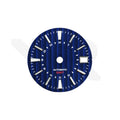 Geneva Stripes GMT Dial for Seiko NH34 Mod: Blue Dial Silver Indices