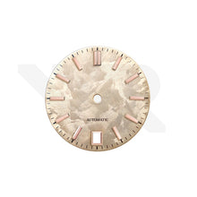 Afbeelding in Gallery-weergave laden, GS Shunbun Style Champagne Gold Dial for Seiko Mod: Rose Gold GS Style Indices with 6h Date Window

