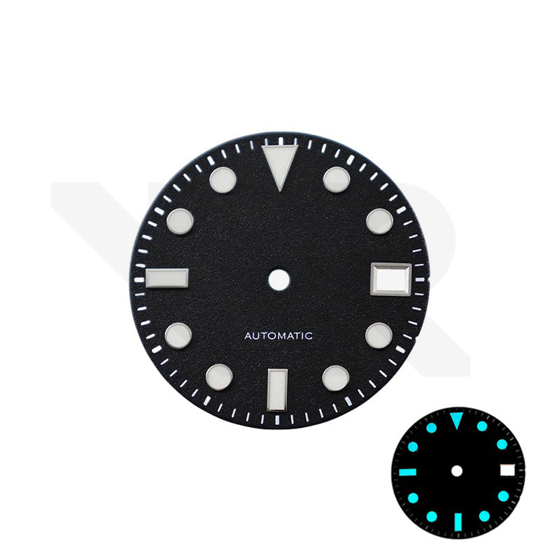 Zifferblatt mit mattierter Oberfläche für Seiko Modell: Sub Style Schwarz