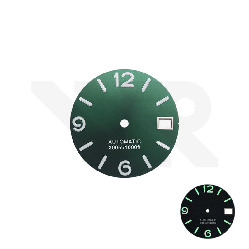 Luminor Style Dial for Seiko Mod: Green