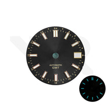 Load image into Gallery viewer, GMT NH34 Sunburst Dial for Seiko Mod: Black
