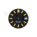 Carbon Fiber Dial for Seiko Mod - Yellow Luminous